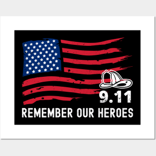 9/11 20th Anniversary Tribute to our Firefighter Heroes Posters and Art